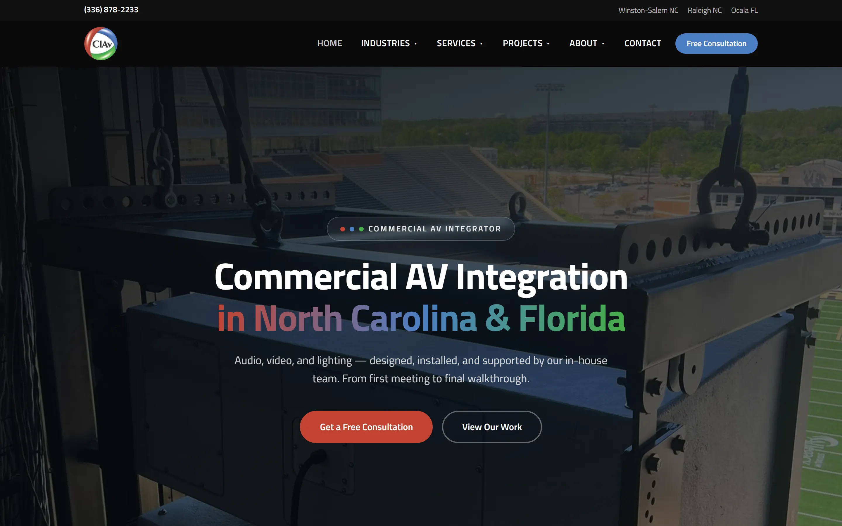 Homepage of the CIAVL website